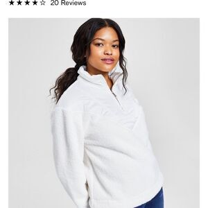 Style‎ and Co flawless white sherpa pullover
